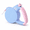 118.11 in blue and pink, variant on Retractable Dog Leash with One-Button Quick Lock,Heavy Duty Automatic Extension Pet Walking Ribbon in Impact-Resistant ABS Shell,Tangle-Free Single-Handed Control System for Dogs