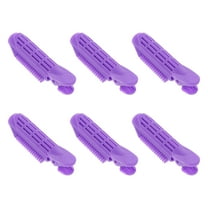 GOOHOCHY Hair Volume Tool Hair Rollers Purple Abs 6Pcs Self Grip