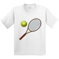 thumbnail image 3 of Inktastic Tennis Racket Ball Youth T-Shirt, 3 of 5