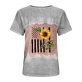 thumbnail image 4 of Lenago Hauts d'Été Grande Taille pour Femmes Mode Jour de l'Indépendance Femmes Décontracté Col Rond Manches Courtes Imprimé Hauts Blouse Tenues du 4 Juillet pour Femmes, 4 of 5