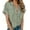 Floral Green, variant on Zeagoo Women's Linen Blouse Short Sleeve Button Down Shirts 100% Cotton Collared Summer Short Sleeve Blouses Tops