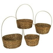 Wald Import Dark Stained Bamboo Baskets - Set of 4