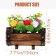 thumbnail image 3 of Flores artificiales Qiysamall en maceta de madera, decoración para bodas, flores artificiales en maceta., 3 of 6