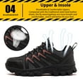 thumbnail image 5 of Hobibear Steel Toe Shoes Men Safety Sneakers Non Slip Comfortable Work Shoes Black Red US 9, 5 of 8