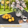 thumbnail image 5 of Dextrus 7 Piece Modern Outdoor Dining Table Set, Black, 5 of 7