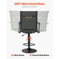 thumbnail image 5 of VEVOR Hunting Chair, 360° Silent Swivel, Lightweight Blind Chair, Heavy-Duty Steel Frame Ground Stool Seat, with Padded Armrests, Height Adjustable, 300 Lbs Capacity, for Outdoor Fishing, Camping, 5 of 9