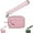 Pink, variant on LANFENG Wallet Gen, Iris Pouch Wristlet, Zippered Card Case With Id Window/Hand strap, Small Wristlet Wallets For Women