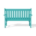 thumbnail image 5 of WestinTrends Malibu Outdoor 2-Person All-Weather HDPE Front Porch Garden Bench, Turquoise, 5 of 16