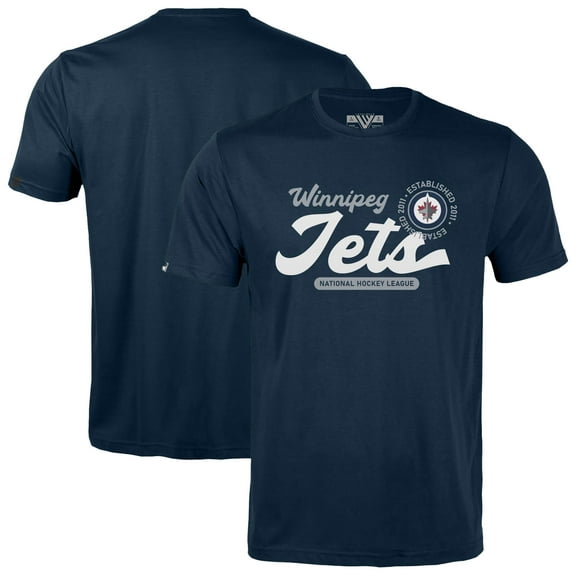 Youth Levelwear Navy Winnipeg Jets Little Richmond Monument T-Shirt