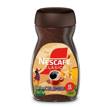 NESCAFÉ CLÁSICO Colombia, Medium Roast, Instant Coffee, 6 oz, 1 Jar
