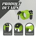thumbnail image 3 of MELIVO Bike Lock,47.24" Bicycle Lock,Cable Bicycle Lock Bike Locks,Green, 3 of 7
