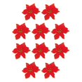 thumbnail image 2 of Ounissouiy Árbol de Navidad Decorativo Flor Falsa Desmontable Jardín de Moda Boda Festival Artificial Flores Navidad Rojo rojo navideño 10Conjunto, 2 of 6