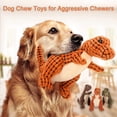 thumbnail image 2 of Juguete de peluche para perros, juguetes chirriantes indestructibles para perros, juguetes duraderos para masticadores agresivos, juguetes masticables para perros (naranja), 2 of 5