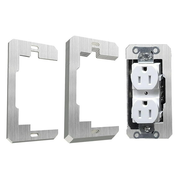 Wall Plate Spacers,5Pcs Receptacle Spacers Shims Leveler,Metal Flush Fit Device Leveling Plates for Repairing and Fixing