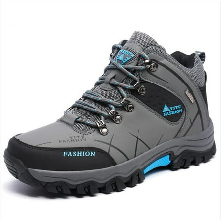 Meigar Mens High Top Trail Trekking Hiking Boot Waterproof Athletic Outdoor Safety (Best Waterproof Trail Shoes)