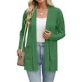 thumbnail image 6 of VISALY Long Cardigans Trendy Cardigan Lightweight Cardigans Long Sleeve Thin Summer Cardigans Open Front Cardigan Fall Fashion Cardigan Lounge Cardigans Plus Size Cardigan Lightweight Green Xxl, 6 of 7