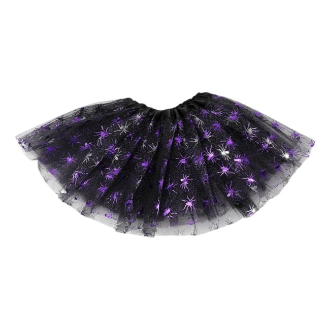 Robes pour Femmes Halloween Robe Tutu Groupe Citrouille Trois Couches Robe Six Pièces Jupe Sorcière (Taille : Taille Unique)