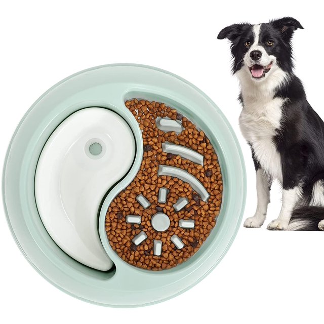Cuenco para perros de comida lenta, cuenco de agua dos en uno, reduce el deslizamiento y evita la deglución. El cuenco de comida lenta es adecuado para los que comen rápido.