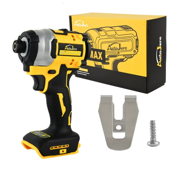 Cordless Impact Driver 1/4" for Dewalt 20V Battery (Bare Tool), 3097 In-lbs Brushless Impact Drill, 4-Speed (0-3250 RPM), Compact Driver Tool for Home Projects, Auto-Stop & LED Light