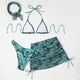 thumbnail image 4 of Bikini Tops para Mujeres Protección Solar Tres Piezas Set Sexy sin Tirantes Traje de Baño de Playa con Cover-Up, 4 of 8