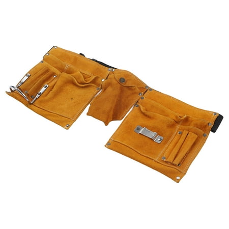 

2024 Cowhide Tool Belt Bag Cut Resistant Sturdy Breathable Adjustable Tool Waist Pouch for Maintenance Workers
