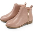 thumbnail image 4 of HARVEST LAND Little/Big Girl Ankle Boots Kids Short Zipper Flat Booties Pink Size 11-5, 4 of 6