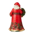 thumbnail image 2 of Enesco Jim Shore Heartwood Creek Santa Holding Holly Wreath Figurine, 2 of 2
