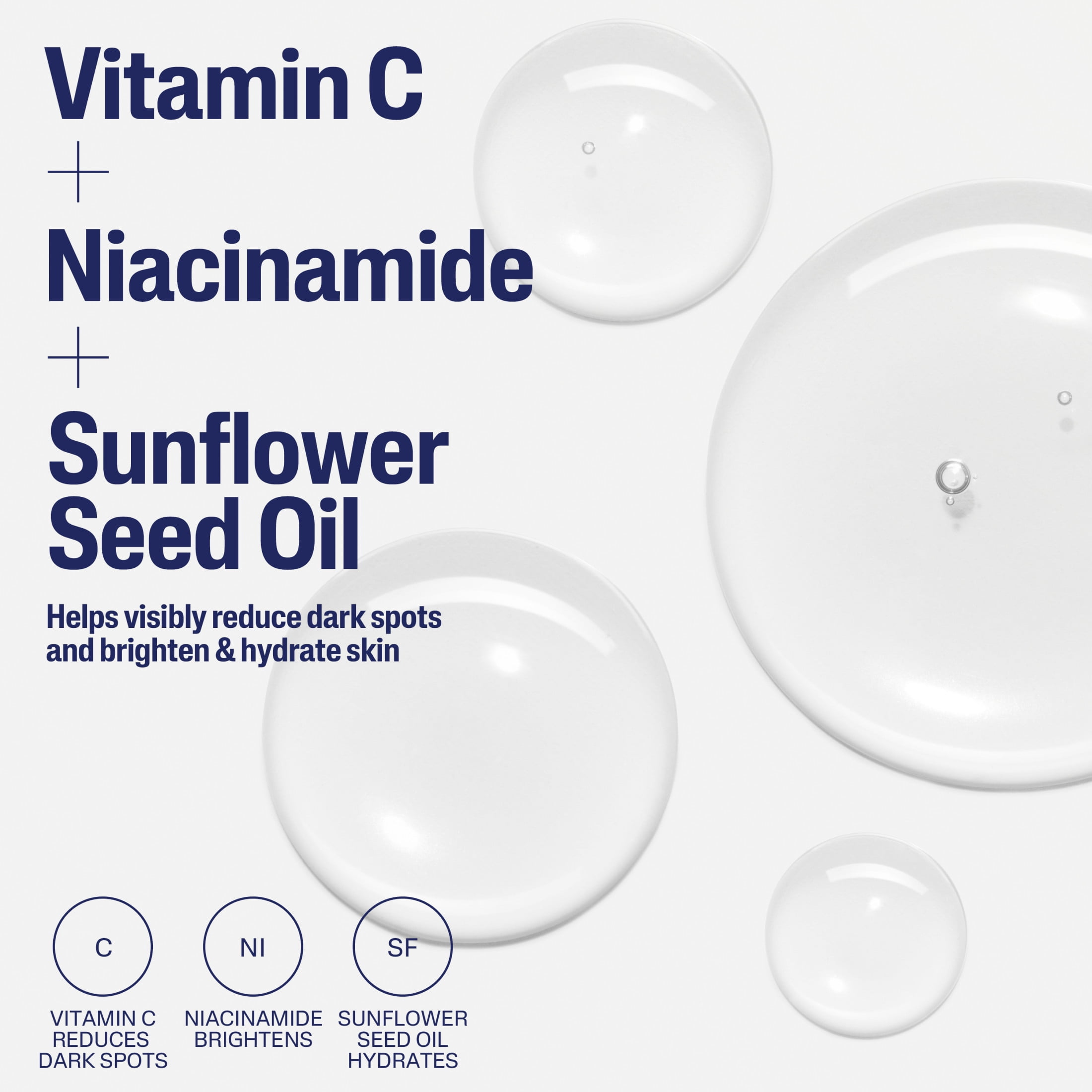 CETAPHIL Vitamin C Serum, Lightweight Face Serum for All Skin Types, Vitamin C, Niacinamide & Sunflower Seed Oil, 1 fl oz