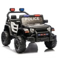 thumbnail image 3 of NIGSQJB 12V Kids Ride On Car w/ Parent Remote Control, Electric Police Car w/ Dual Drive,Bluetooth,MP3 Music,Headlights,4 Wheel Suspension,Slow Start, 3.11MPH UTV Toy,Gift for Kids Aged 2-4,Black W, 3 of 16