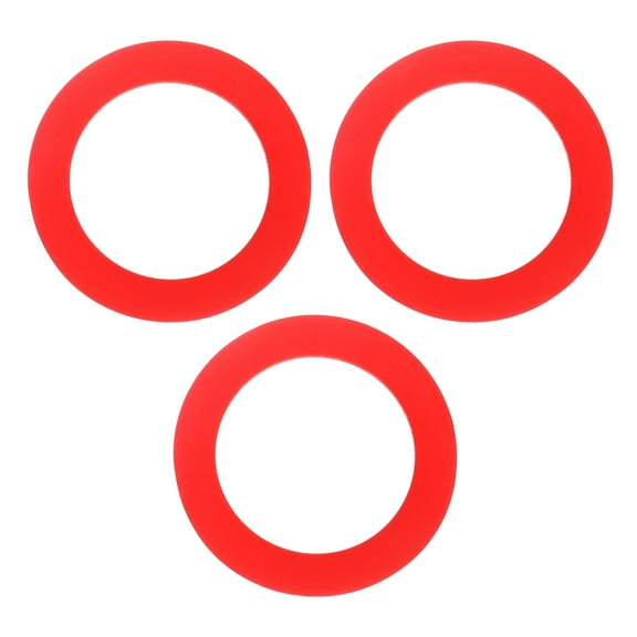 3  Pack Flush Valve Seal 2.17" ID. x 3.15" OD. Silicone Toilet Gasket, Black