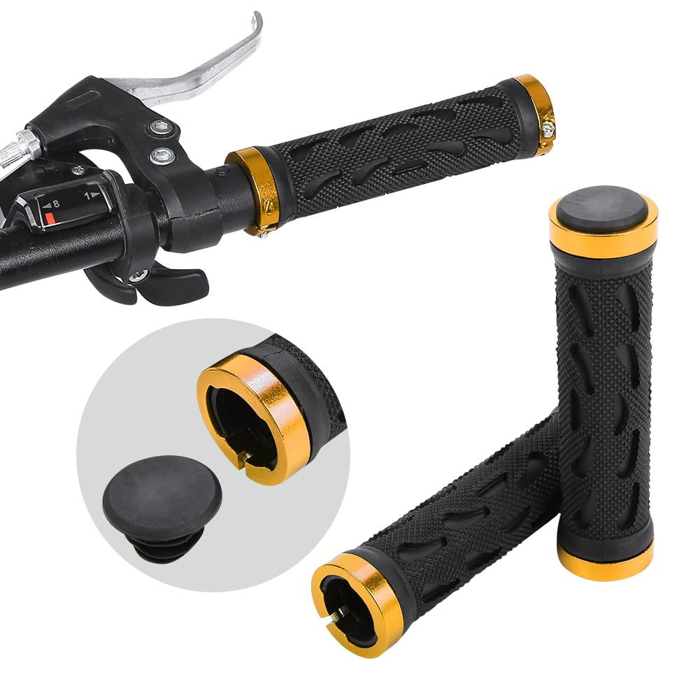 Kritne Handlebar Grips,1Pair Hollow Antislip Rubber Road Mountain Bike Bicycle Handlebar Lock