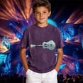 thumbnail image 2 of Little Boys Crewneck T-shirt Guitar Print Graphic Music Concert Short Sleeve Summer Casual Tops Tees for Kid Size 5-6T, 2 of 4