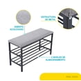 thumbnail image 4 of Zapatera Banco Acolchado 3 Niveles Resistente Impermeable ELLY DECOR ED-BZ80BK, 4 of 6
