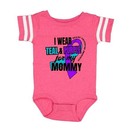 

Inktastic Suicide Prevention I Wear Teal and Purple for My Mommy Gift Baby Boy or Baby Girl Bodysuit