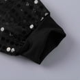 thumbnail image 6 of DPOIS Girls Boys Shiny Sequin Hooded Jacket+Pants Hip Hop Jazz Dance Costume Black 12-14, 6 of 7