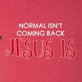 thumbnail image 2 of Normal Isnâ€™t Coming Back Jesus Is Inspirational/Christian Mens Premium Tri Blend T-Shirt, Vintage Red, Small, 2 of 5