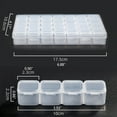 thumbnail image 2 of Jewelry Box Storage Container with 28 Grids Clear Plastic Compartment Tray for Craft Bead Makeup Earring, 2 of 9