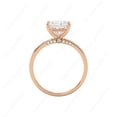 thumbnail image 2 of Cora Jewellery 2CT Heart Moissanite Bridge Diamond Solitaire Engagement Ring For Women, 10K Rose Gold, 2 of 5