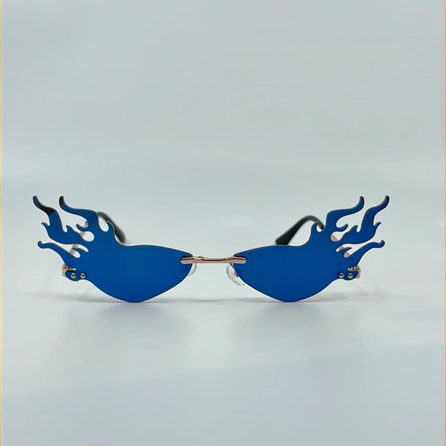 Blazing Flame Rimless Sunglass