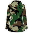 thumbnail image 3 of Dezsed Womens Rain Jacket with Hood Clearance Women Solid Rain Jacket Outdoor Plus Size Hooded Raincoat Windproof Army Green XL, 3 of 4