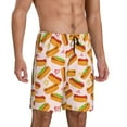 thumbnail image 2 of Fuzoiu Hot Dog In Heart Print Pajama Shorts for Men, Men's Pajama Bottoms,Mens Lounge Sleepwear,Pajama Pants with Pocket-3X-Large, 2 of 6