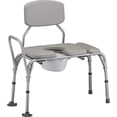 thumbnail image 1 of NOVA Medical Padded Transfer Bench with Commode with Detachable Back, 1 of 4