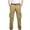 Khaki, variant on Lovskoo 2024 Men's Cargo Jeans Cotton Solid Color Multi-Pocket Straight-Leg Pants Denim Work Pants Olive Green
