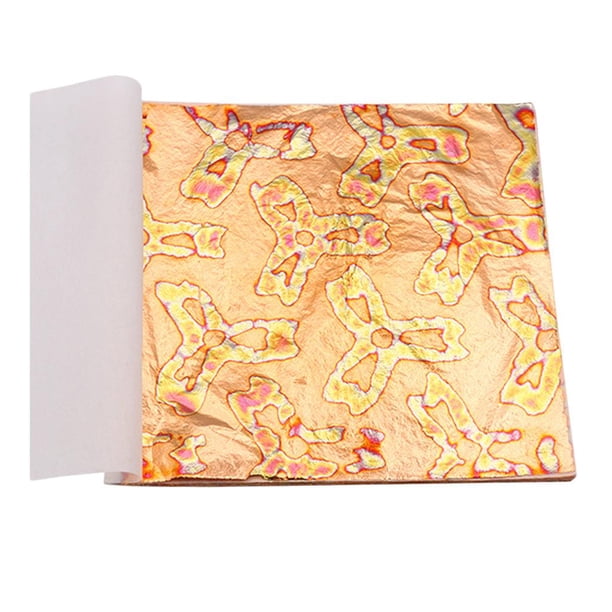 50 Hojas de Hojas Doradas Perfectas para Pinturas de Estatuas Doradas, Pasta Artesanal, Pintura de Uñas, Decoración de Muebles de Pared de Estatuas 14 mi Baoblaze Hojas de hoja de oro de imitación