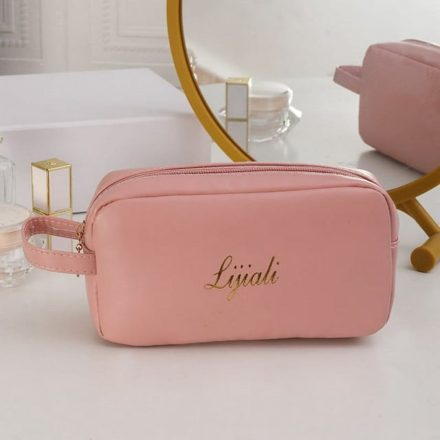 Hot6sl Liquidación de Ahorros de Verano Cosmetics Of Gran Capacidad, Bolsa de Lápices Portátil, Caja de Papelería para Niñas, Estudiantes de Secundaria, Cuero Cerrado