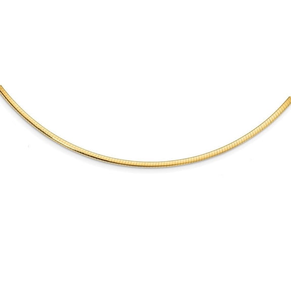 925 Sterling Silver 14K Yellow Gold Plated Round Omega Necklace, Flex Layering Chain 2mm, Gold Round Omega Chain, Italian