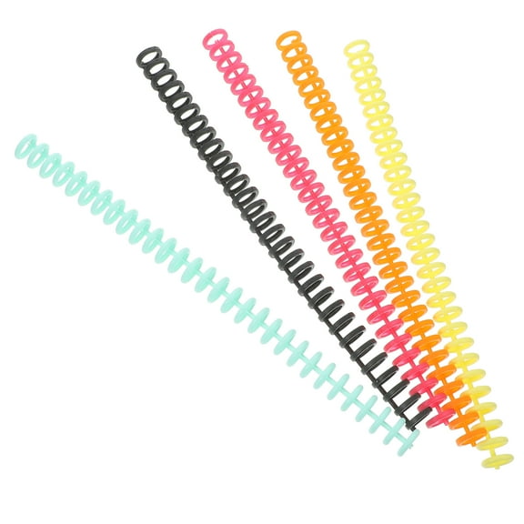 STRANDCHIC 11Pc Multi-Colored Plastic Binding Coils for Office Book Binders, and Flexible