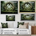 thumbnail image 4 of Designart "Tribal Jungle Odyssey Green Portal I" Landscapes Framed Wall Art - Traditional Green Surrealism Landscape Entryway Framed Wall Art, 4 of 6