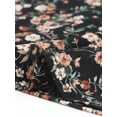 thumbnail image 5 of INSPIRE CHIC Blusa Floral De Manga Corta Con Cuello En V Para Mujer Negro S, 5 of 5