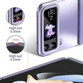 thumbnail image 4 of ELEHOLD for Samsung Galaxy Z Flip 3 Frosted Case with Hinge Protection,Frosted PC Plating Full Body Protective Non-Slip Shockproof Case for Samsung Galaxy Z Flip 3,Purple, 4 of 7